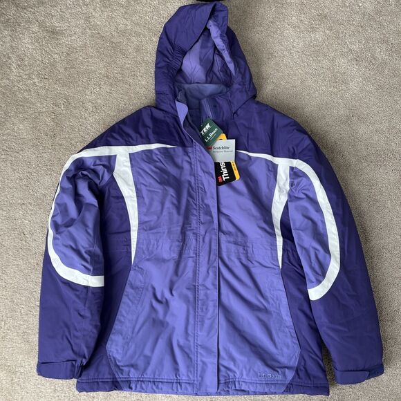 NEW LL Bean Ski Jacket Winter Coat Girls XL 18 Thinsulate Hooded